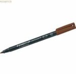 ΜΑΡΚΑΔΟΡΟΣ M ΑΝΕΞΙΤΗΛΟΣ LUMOCOLOR STAEDTLER Brown 317-7 (ΣΥΣΚ-10ΤΕΜ)