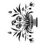ΣΤΕΝΣΙΛ  20Χ30 D-6 ARTEBELLA ΒΑΖΟ ΜΕ ΛΟΥΛΟΥΔΙΑ