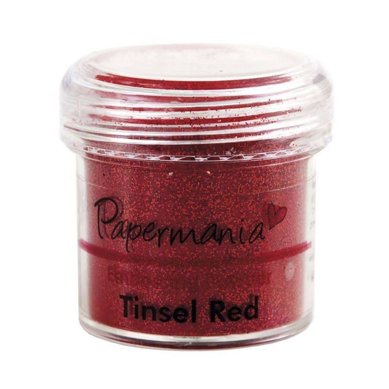 20991-1 ΣΚΟΝΗ ΑΝΑΓΛΥΦΗ ΜΕ ΟΓΚΟ Embrossing Powder - Tinsel Red - Image 1
