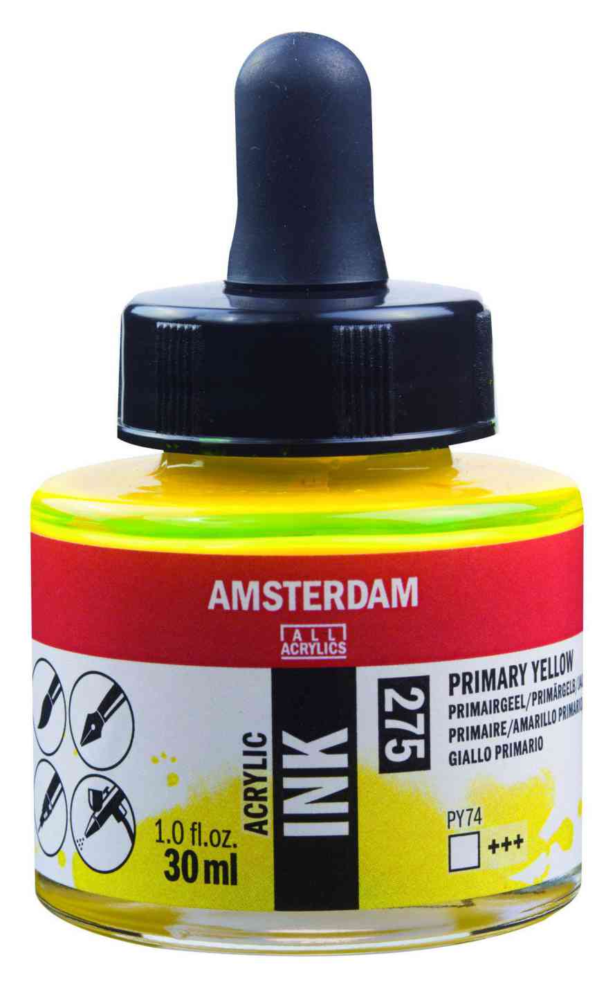 22551-1 ΜΕΛΑΝΙ INK AMSTERDAM 30ml 275 PRIMARY YELLOW (ΣΥΣ-3TEM) - Image 1