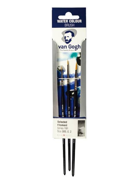 25442-1 ΠΙΝΕΛΟ VAN GOGH ΝΕΡΟΥ S191 Νο000-0-2 ΣΤΡΟΓΓΥΛΟ GOLDEN SYNTHETIC HAIR - Image 1