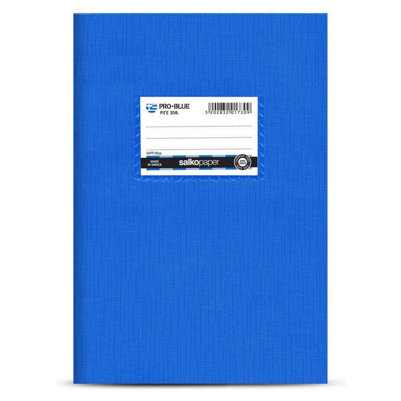 ΤΕΤΡΑΔΙΟ "PRO BLUE" ΡΙΓΕ 17x25 40 ΦΥΛΛΑ