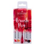 ECOLINE BRUSHPEN ROYAL TALENS ΣΕΤ 5TEM Red