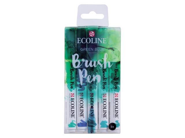 ECOLINE BRUSHPEN ROYAL TALENS ΣΕΤ 5TEM Green Blue
