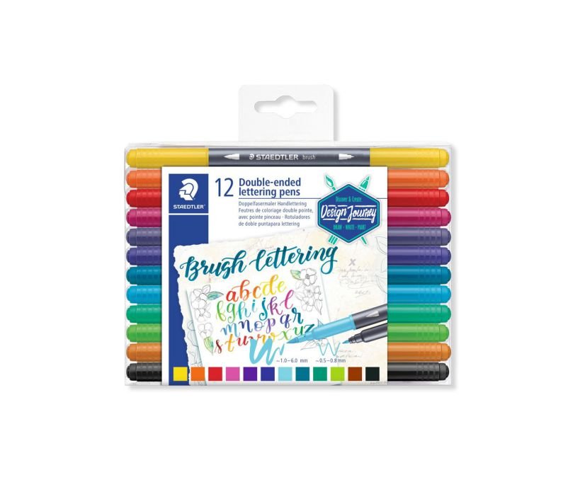 28804-1 ΣΕΤ ΜΑΡΚΑΔΟΡΟΙ BRUSH PEN ΜΕ ΔΙΠΛΗ ΜΥΤΗ (ΠΙΝΕΛΟ) 12ΤΕΜ - Image 1
