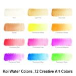 ΣΕΤ WATERCOLOURS Creative Art Colors 12 ΧΡΩΜΑΤΑ+ΑΞΕΣΟΥΑΡ KOI SAKURA - Image 2