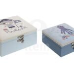 ΚΟΥΤΙΑ ΞΥΛΙΝΑ ΣΕΤ 2ΤΕΜΑΧΙΩΝ 15,5Χ15,5Χ8,5 LITTLE BEARS