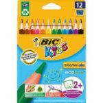 ΣΕΤ ΞΥΛΟΜΠΟΓΙΕΣ ΤΡΙΓΩΝΙΚΕΣ BIC KIDS EVOLUTION 12 ΧΡΩΜΑΤΑ