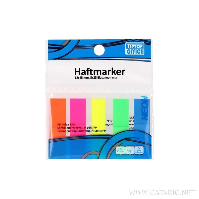 30536-1 ΣΕΛΙΔΟΔΕΙΚΤΗΣ ΑΥΤΟΚΟΛΛΗΤΟΣ 12x45mm 5 ΧΡΩΜΑΤΑ x 25 ΦΥΛΛΑ (ΣΥΣΚ-12ΤΕΜ) - Image 1