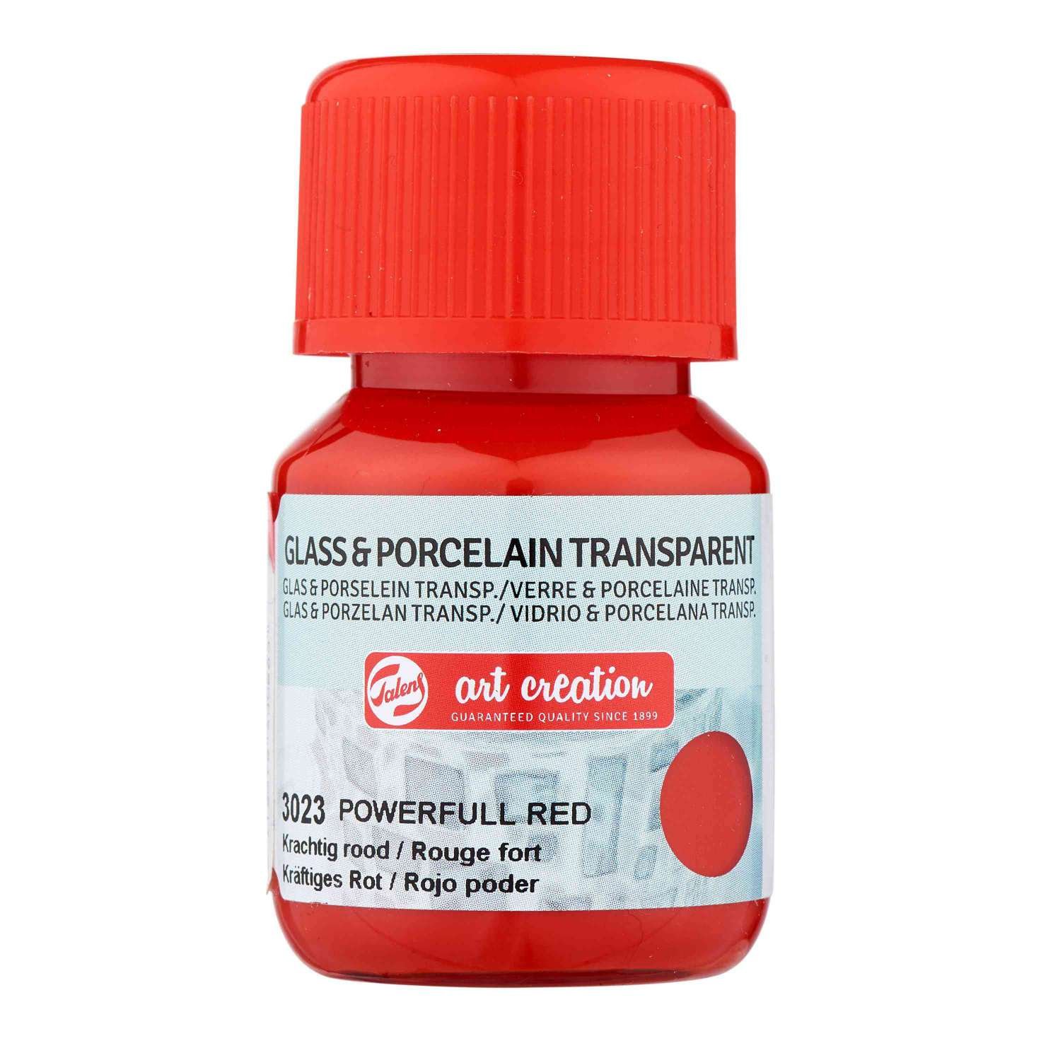 30725-1 ΧΡΩΜΑ ΓΙΑ ΓΥΑΛΙ & ΠΟΡΣΕΛΑΝΗ ART CREATION TRANSPARENT 30ML 3023 POWERFULL RED (ΣΥΣΚ-4ΤΕΜ) - Image 1