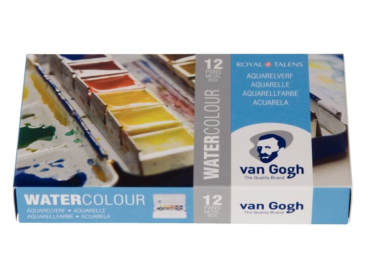 30876-1 ΣΕΤ WATERCOLOUR ΣΕ ΜΕΤΑΛΛΙΚΗ ΚΑΣΕΤΙΝΑ VAN GOGH 12 ΧΡΩΜΑΤΩΝ - Image 1