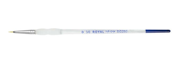 31871-1 ΠΙΝΕΛΟ ΣΤΡΟΓΓΥΛΟ Νο3/0 SOFTGRIP ΑΚΡΥΛΙΚΟ-ΛΑΔΙ-ΑΚΟΥΑΡΕΛΑSG250-3/0 - Image 1