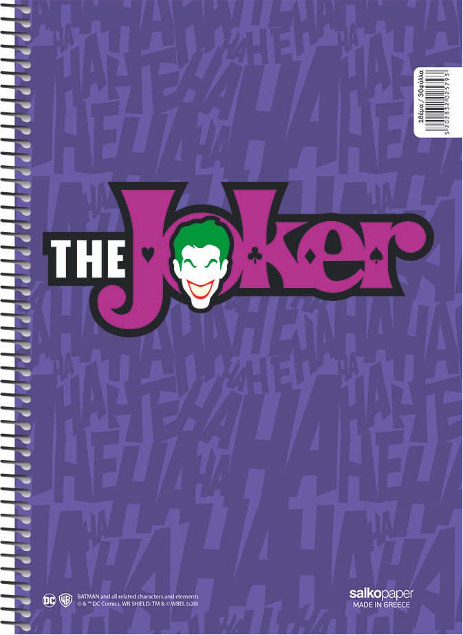 ΤΕΤΡΑΔΙΟ ΣΠΙΡΑΛ "THE JOKER V.2" 21x29/180ΣΕΛ-3 ΘEMATA