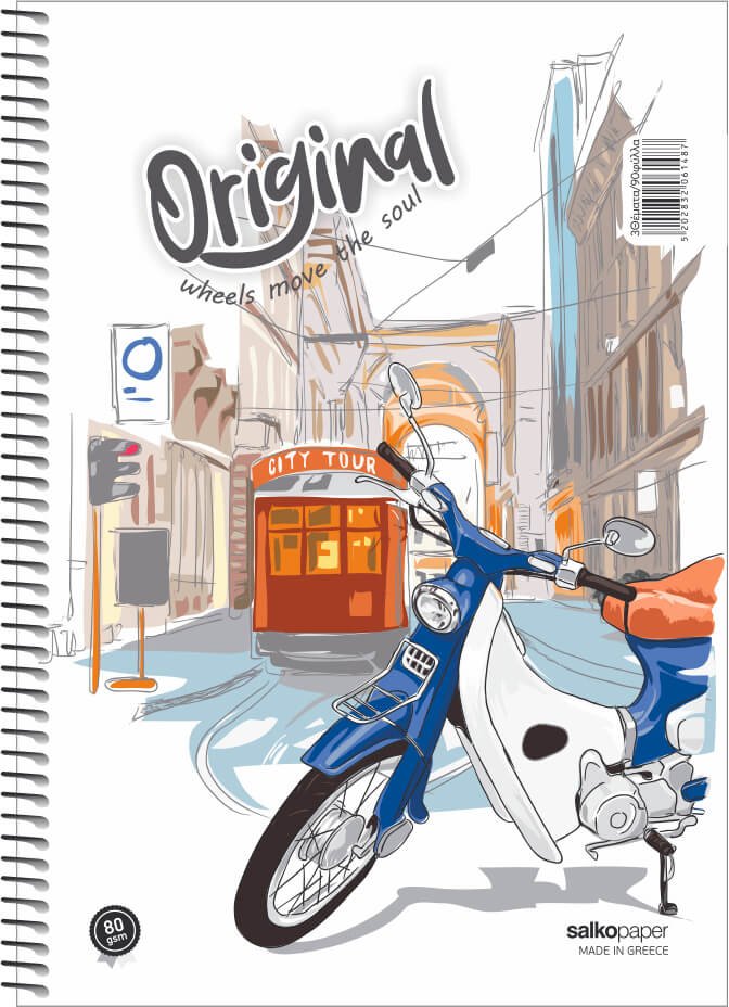 ΤΕΤΡΑΔΙΟ ΣΠΙΡΑΛ "ORIGINAL" 21x29/240ΣΕΛ-4 ΘΕΜΑΤΑ