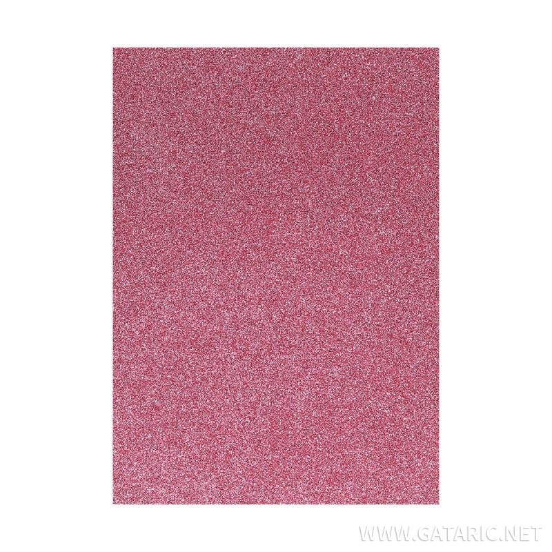 32267-1 ΑΦΡΩΔΕΣ ΦΥΛΛΟ GLITTER PINK Α4 210x297mm 2,0 mm (ΣΥΣΚ-10ΤΕΜ) - Image 1