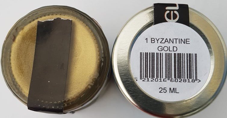 32502-1 ΠΑΤΙΝΑ ΔΙΑΛΥΤΟΥ ΚΕΡΙΟΥ BYZANTINE GOLD 25ml (WAX) - Image 1