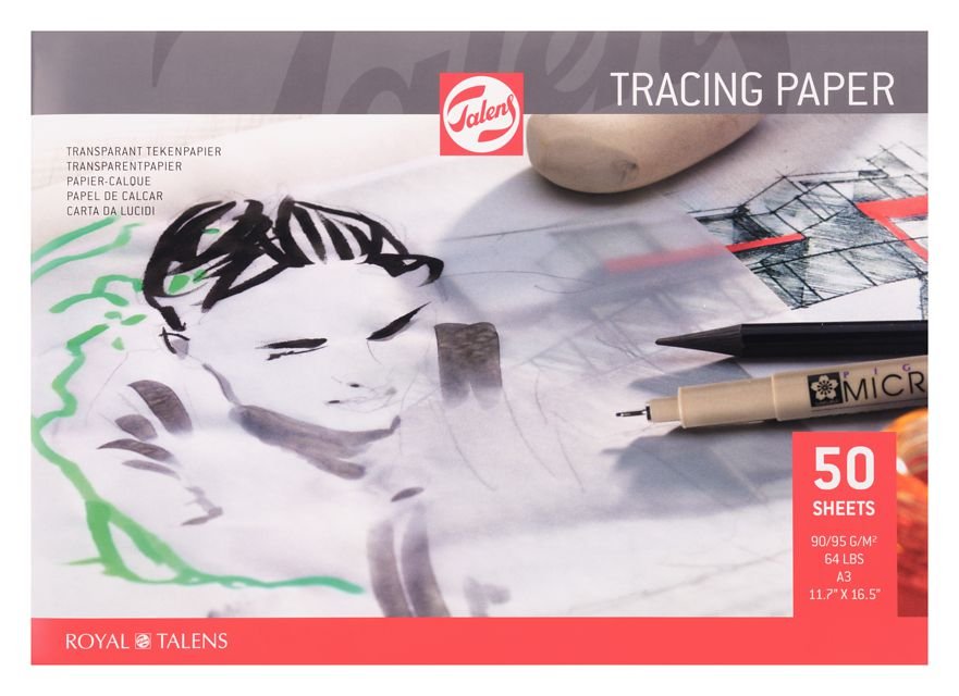 32518-1 ΜΠΛΟΚ TRACING PAPER Α3 50 ΦΥΛΛΑ 90G TALENS - Image 1