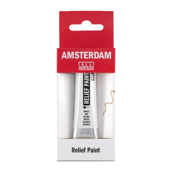 58657-1 ΠΕΡΙΓΡΑΜΜΑ AMSTERDAM RELIEF 20ml 100 White (ΣΥΣΚ-4ΤΕΜ) - Image 1