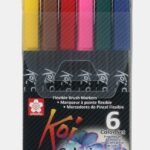 ΜΑΡΚΑΔΟΡΟI SAKURA KOI COLOUR ΣΕΤ 6ΤΕΜ BRUSH BASIC SET