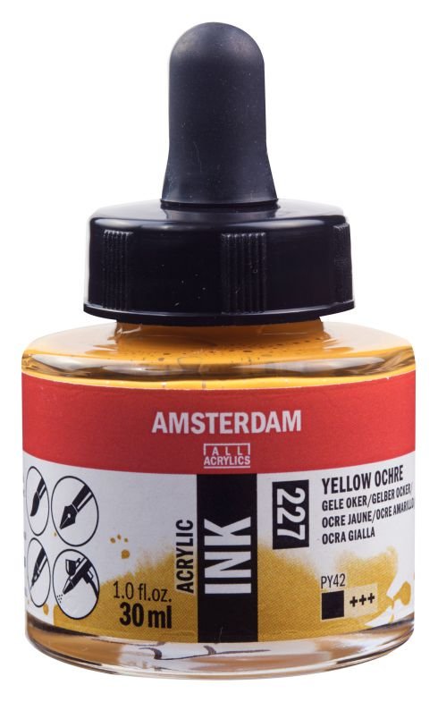58863-1 ΜΕΛΑΝΙ INK AMSTERDAM 30ml 227 YELLOW OCHRE (ΣΥΣΚ-3TEM) - Image 1