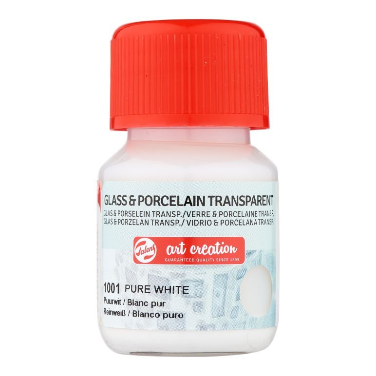 59236-1 ΧΡΩΜΑ ΓΙΑ ΓΥΑΛΙ & ΠΟΡΣΕΛΑΝΗ ART CREATION TRANSPARENT 30ML 1001 PURE WHITE (ΣΥΣΚ-4ΤΕΜ) - Image 1