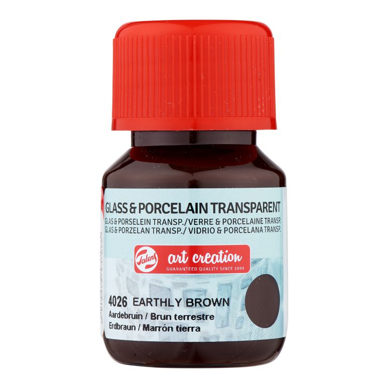 59248-1 ΧΡΩΜΑ ΓΙΑ ΓΥΑΛΙ & ΠΟΡΣΕΛΑΝΗ ART CREATION TRANSPARENT 30ML 4026 EARTHLY BROWN (ΣΥΣΚ-4ΤΕΜ) - Image 1