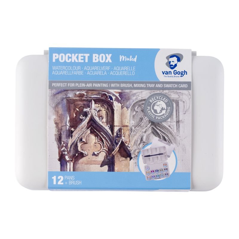 59322-1 WATERCOLOUR POCKET BOX VAN GOGH ΣΕ ΠΑΣΤΙΛΙΕΣ 12ΤΕΜ Muted selection - Image 1