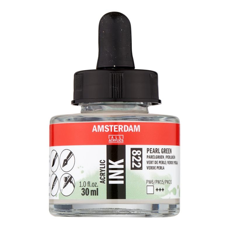 ΜΕΛΑΝΙ INK AMSTERDAM 30ml 822 PEARL GREEN