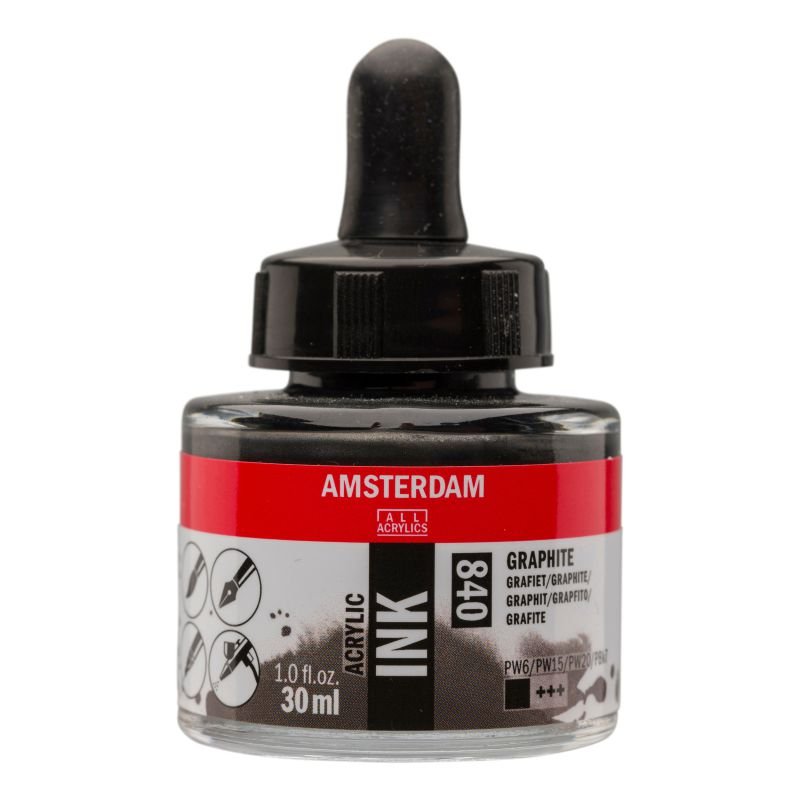 ΜΕΛΑΝΙ INK AMSTERDAM 30ml 840 GRAPHITE