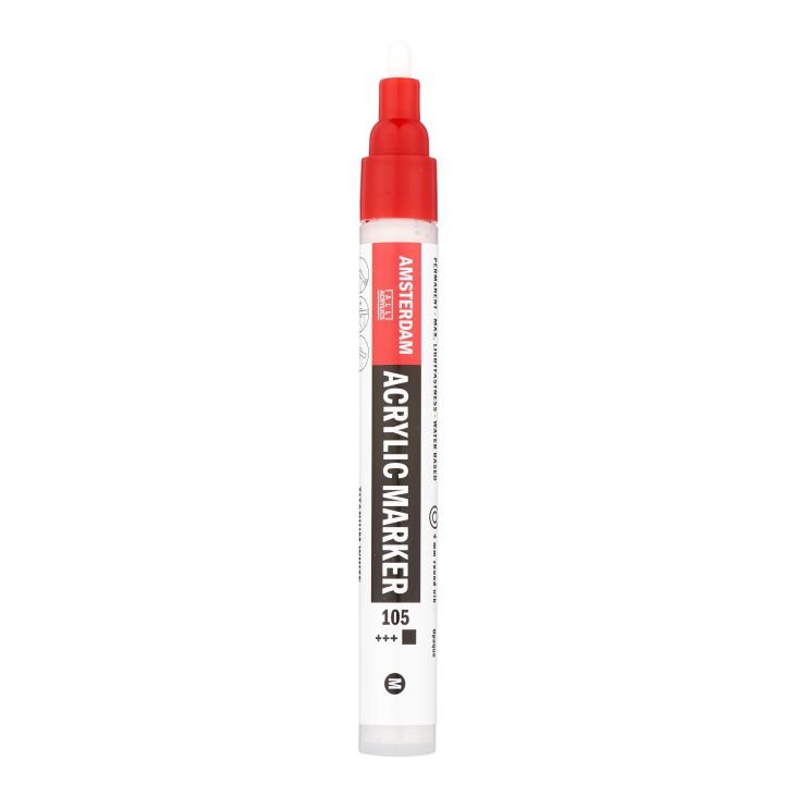 59721-1 ΜΑΡΚΑΔΟΡΟΣ ΑΚΡΥΛΙΚΟΣ AMSTERDAM 4mm 105 Titanium White SW - Image 1