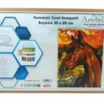 ΚΑΜΒΑΣ ΖΩΓΡΑΦΙΚΗΣ ΜΕ ΑΡΙΘΜΗΣΗ 35Χ50CM "ΑΛΟΓΟ" ΜΑΖΙ ΜΕ ΑΚΡΥΛΙΚΑ ΧΡΩΜΑΤΑ, ΠΙΝΕΛΑ ΚΑΙ ΠΑΛΕΤΑ