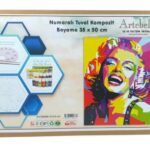 ΚΑΜΒΑΣ ΖΩΓΡΑΦΙΚΗΣ ΜΕ ΑΡΙΘΜΗΣΗ 35Χ50CM "ΜΕΡΙΛΙΝ ΜΟΝΡΟΕ" ΜΑΖΙ ΜΕ ΑΚΡΥΛΙΚΑ ΧΡΩΜΑΤΑ, ΠΙΝΕΛΑ ΚΑΙ ΠΑΛΕΤΑ