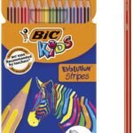 ΣΕΤ ΞΥΛΟΜΠΟΓΙΕΣ BIC KIDS EVOLUTION STRIPES 12 ΧΡΩΜΑΤΑ
