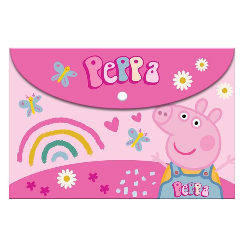 60142-1 ΦΑΚΕΛΟΣ ΚΟΥΜΠΙ Α4 PEPPA PIG (ΣΥΣΚ.-10TEM) - Image 1
