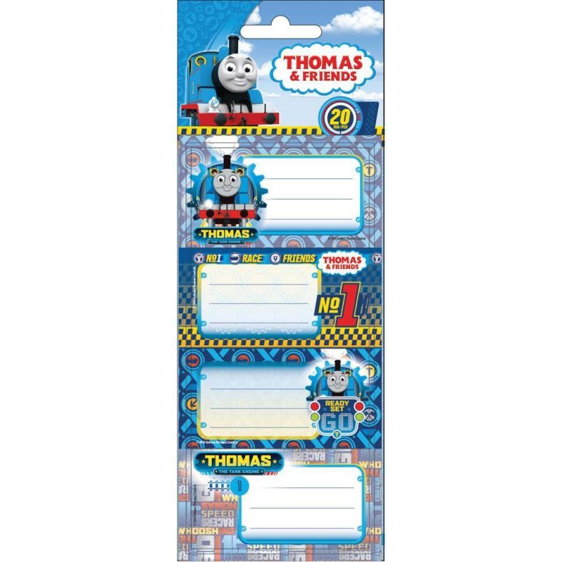 ΕΤΙΚΕΤΕΣ ΑΥΤΟΚΟΛΛΗΤΕΣ "THOMAS & FRIENDS" 20 ΤΕΜΑΧΙΑ ΣΕ 5 ΣΧΕΔΙΑ