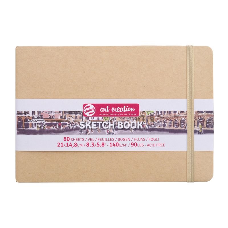 60332-1 ΜΠΛΟΚ ΣΧΕΔΙΟΥ 15x21 Kraft ΠΛΑΓΙΟ ΜΕ ΛΑΣΤΙΧΟ ART CREATION 140g 80 ΦΥΛΛΑ (ΣΥΣΚ-5ΤΕΜ) - Image 1