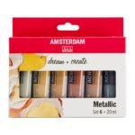 ΣΕΤ ΑΚΡΥΛΙΚΑ AMSTERDAM 6x20ml Metallic