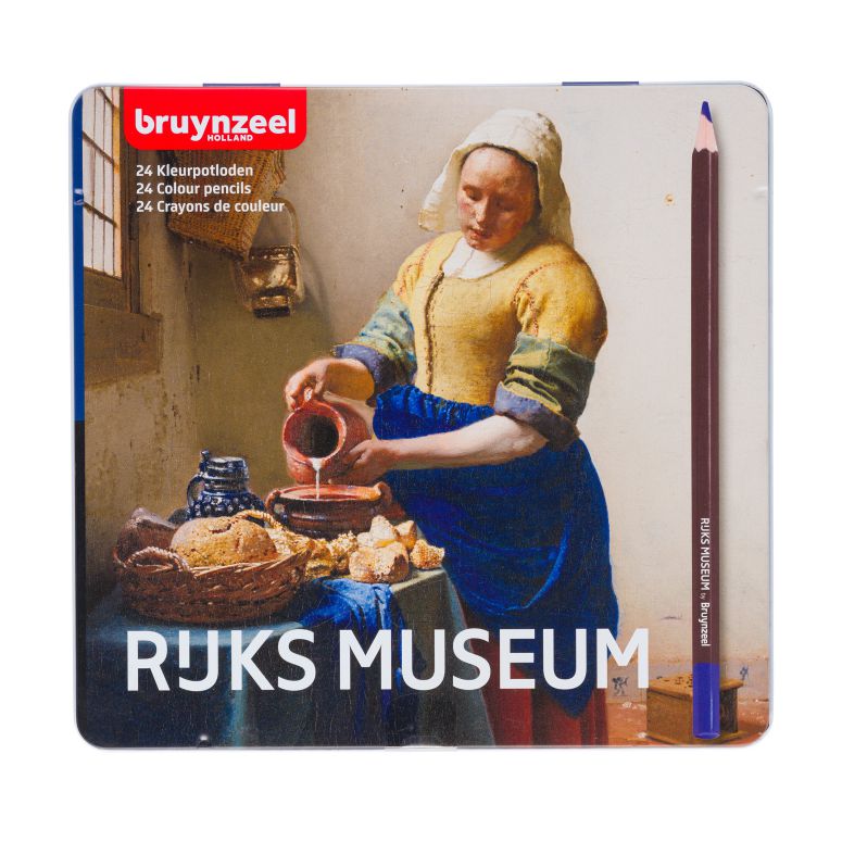 60781-1 ΣΕΤ ΞΥΛΟΜΠΟΓΙΑΣ ΣΕ ΜΕΤΑΛΛΙΚΗ ΚΑΣΕΤΙΝΑ RIJKSMUSEUM - THE MILKMAID | 24ΤΕΜ - Image 1