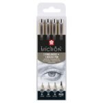 ΣΕΤ ΜΑΡΚΑΔΟΡΟΙ SAKURA PIGMA MICRON 4 ΜΕΓΕΘΗ COOL GRAY