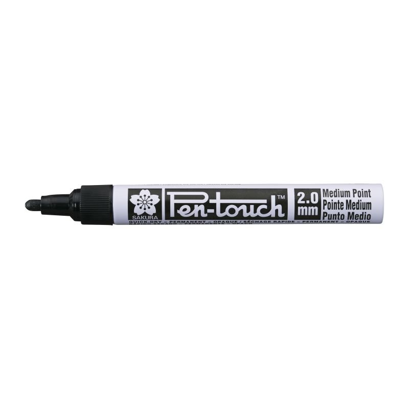 61671-1 ΜΑΡΚΑΔΟΡΟΙ PEN-TOUCH ΜΑΥΡΟ MEDIUM 2mm (ΣΥΣΚ-12ΤΕΜ) - Image 1