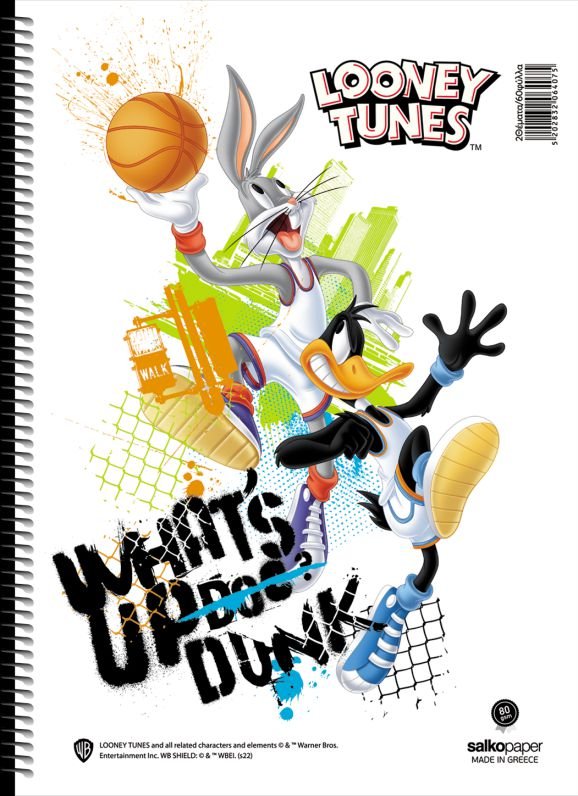 ΤΕΤΡΑΔΙΟ ΣΠΙΡΑΛ "LOONEY TUNES - STREET MOVES" 21x29/60ΣΕΛ-1 ΘΕΜΑ