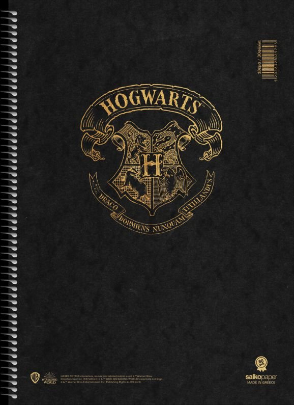 ΤΕΤΡΑΔΙΟ ΣΠΙΡΑΛ "HOGWARTS" 21x29/180ΣΕΛ-3 ΘΕΜΑΤΑ