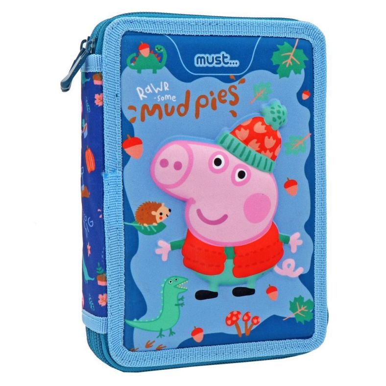 62197-1 ΣΧΟΛΙΚΗ ΚΑΣΕΤΙΝΑ ΔΙΠΛΗ ΓΕΜΑΤΗ "GEORGE PIG MUDPIES" MUST - Image 1