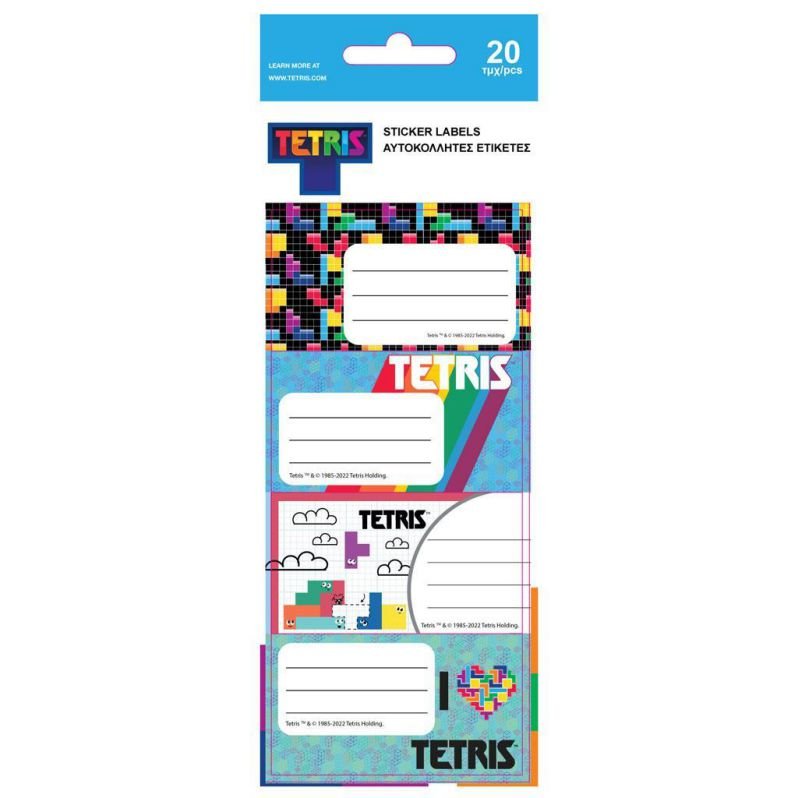 ΕΤΙΚΕΤΕΣ ΑΥΤΟΚΟΛΛΗΤΕΣ "TETRIS" 20 ΤΕΜΑΧΙΑ ΣΕ 5 ΦΥΛΛΑ