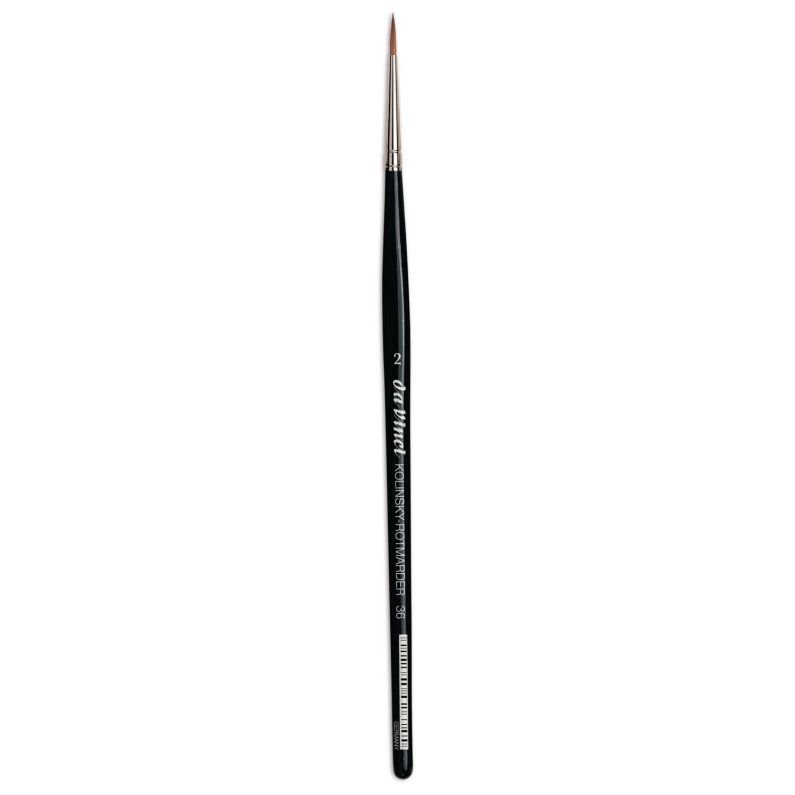 62739-1 ΠΙΝΕΛΟ ΓΙΑ WATER COLOUR DA VINCI ΣΤΡΟΓΓΥΛΟ Ν2 KOLINSKY RED SABLE HAIR (ΣΥΣΚ-12ΤΕΜ) - Image 1