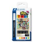 ΣΕΤ ΜΑΡΚΑΔΟΡΟΙ ΑΚΡΥΛΙΚΟΙ LUMOCOLOR STAEDTLER 6ΤΕΜ