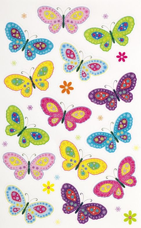 63331-1 ΑΥΤΟΚΟΛΛΗΤΑ GLITTER ΠΕΤΑΛΟΥΔΕΣ 1φ - Image 1