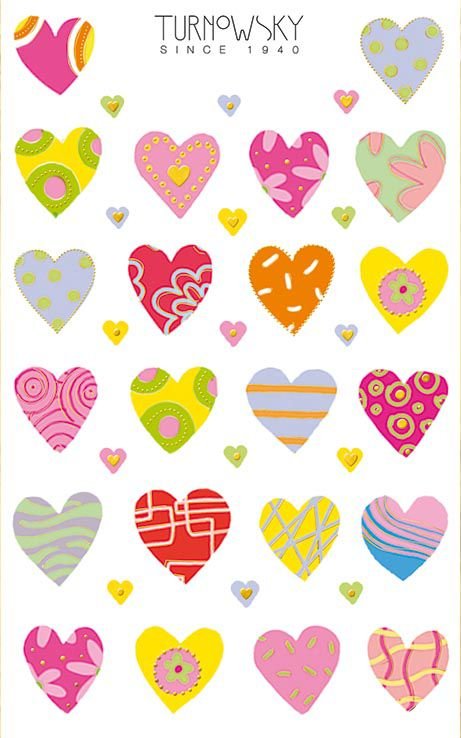 63342-1 ΑΥΤΟΚΟΛΛΗΤΑ TURNOWSKY ΚΑΡΔΙΕΣ - Image 1