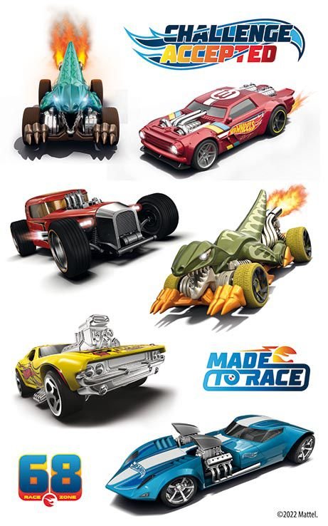 63358-1 ΑΥΤΟΚΟΛΛΗΤΑ HOT WHEELS 3 ΦΥΛΛΑ - Image 1