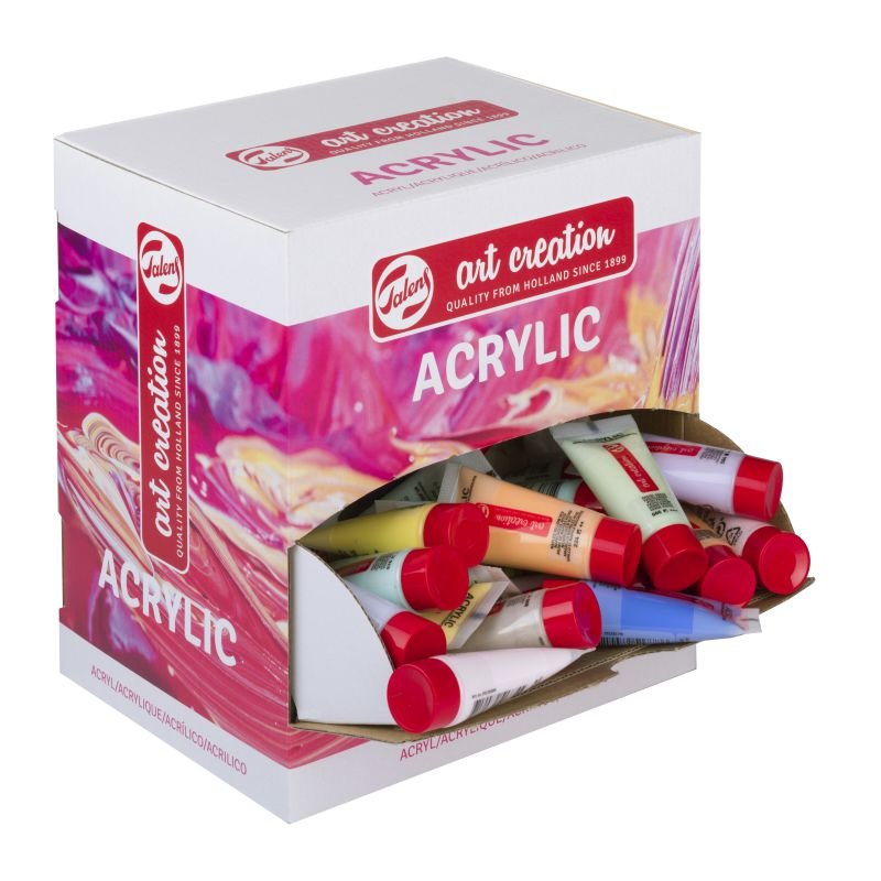 ΒΙΤΡΙΝΑ ΑΚΡΥΛΙΚΑ ART CREATION 100ΤΕΜ ΤΩΝ 12ml Pastel ΣΕ ΔΙΑΦΑΝΟ ΠΛΑΣΤΙΚΟ ΣΩΛΗΝΑ